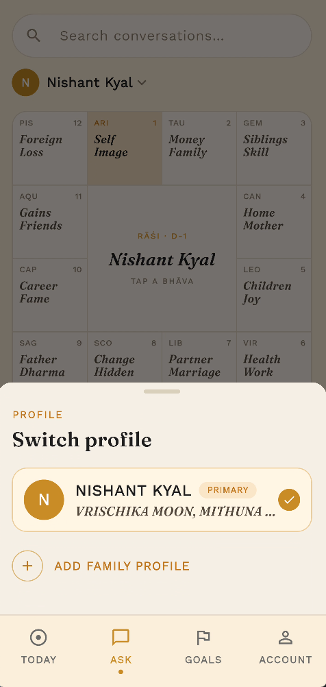 Switch profile