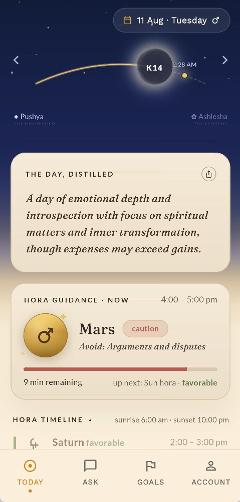 Today, daily guidance
